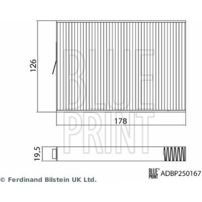 Filtr, vzduch v interiéru BLUE PRINT ADBP250167 – Hledejceny.cz