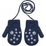 Be Snazzy Zimní palcové zapletené rukavičky se šňůrkou tlapky Tm. modré – Zboží Mobilmania