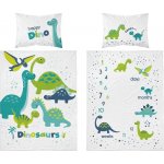 Detexpol povlečení Dinosaurus green 100 x 135 , 40 x 60 cm – Zboží Mobilmania