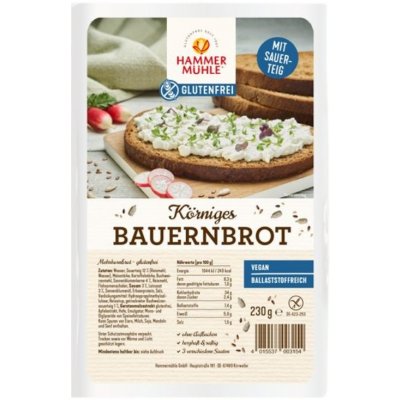 Hammermühle Bezlepkový farmářský semínkový Chléb s kváskem 12% trvanlivý 230 g – Zbozi.Blesk.cz