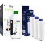 DeLonghi Sada DLS C002 vodní filtr 3 ks + EcoDecalk 500 ml – Zboží Dáma