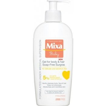 Mixa Extra vyživující mycí Baby gel na tělo a vlásky 250 ml