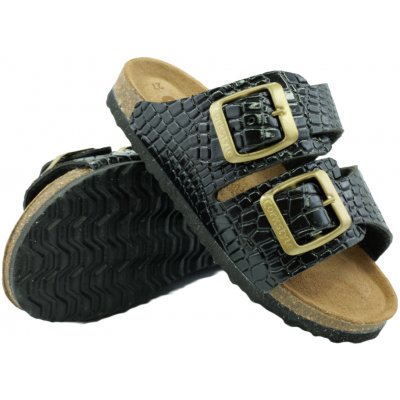 Protetika dětské pantofle ORS Corkstyle Lora black – Zboží Mobilmania