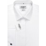 AMJ Comfort fit společenská košile s dvojitou manžetou dlouhý rukáv JDAMK18 bílá