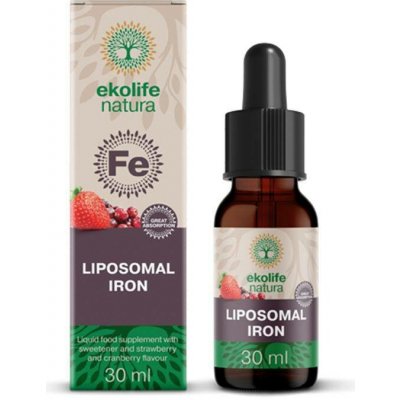 Ekolife Natura Liposomal Iron jahoda brusinka 30 ml – Hledejceny.cz