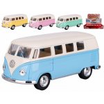 Kinsmart Volkswagen Classic Bus 1962 pastelový 13 cm kov zpětný chod mix barev modrá, žlutá, růžová, zelená – Zboží Dáma