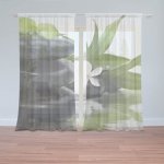 Sablio Záclony Květ s kameny: 2ks 150x250cm – Hledejceny.cz