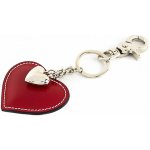 Přívěsek na klíče Made in Italy kožená srdce fuchsia – Zboží Dáma