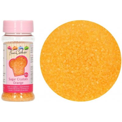 FunCakes Barevný dekorační cukr oranžový 80 g
