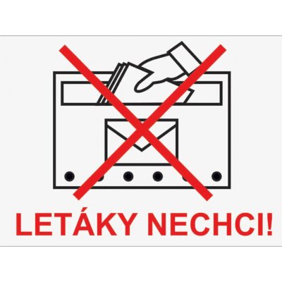 Walteco Nevhazujte reklamy do této schránky 100x70mm, samolepka , 20123 – Hledejceny.cz