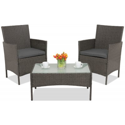 Garden Point polyratanový zahradní nábytek Calabria Premium Terrace antracit – Zboží Mobilmania