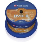 Verbatim DVD-R 4,7GB 16x, Advanced AZO, cakebox, 50ks (43548) – Zbozi.Blesk.cz