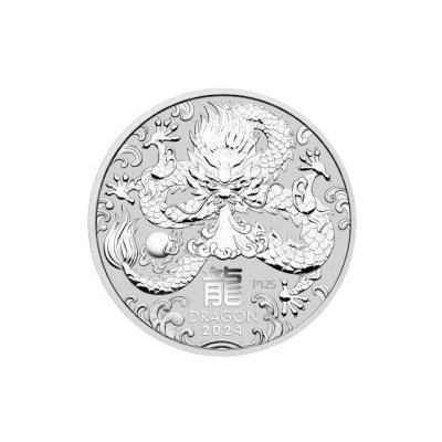 The Perth Mint stříbrná mince Lunar Series III Year of Dragon 2024 5 oz