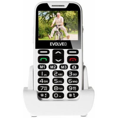 EVOLVEO EasyPhone XD, mobilní telefon pro seniory s nabíjecím stojánkem (bílá barva) EP-600-XDW – Zboží Mobilmania