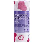 T-TOMI Osuška BIO bambusová 100 x 80 cm srdiečka – Zboží Dáma