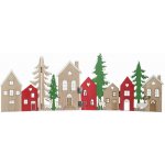 Anděl Leporelo dřevěné Domky 45 x 16,5 x 0,5 cm na postavení – Hledejceny.cz