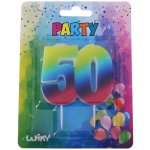 Wiky Párty svíčka číslo 50 Duha – Zboží Dáma