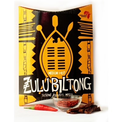 Zulu Biltong Medium Hot Slice Hovězí 25 g – Zboží Dáma