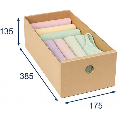 Karton Pak Úložný box Eko karton 18 x 40 x 13 cm přírodní – Zboží Dáma