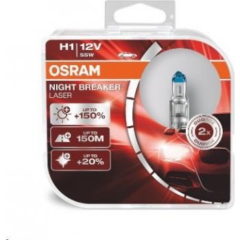 Osram Night Breaker Laser +150% H1 P14,5s 12V 55W 2ks