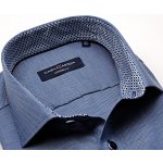 Casa Moda Modern Fit Premium Modrá košile se strukturou a modrým vnitřním límcem – Zboží Mobilmania