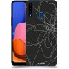 Pouzdro a kryt na mobilní telefon Samsung Pouzdro ACOVER Samsung Galaxy A20s s motivem Line Flower I