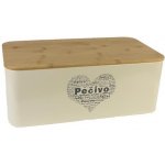 Orion Plechová plech dřevo 42 x 22,5 x 16 PEČIVO SRDCE – Zboží Mobilmania