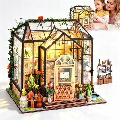 Robotime miniatura domečku Skleník – Sleviste.cz
