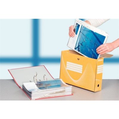 Esselte archivační krabice Boxycolor žlutá A4 100 mm – Hledejceny.cz