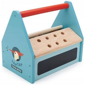 Tender Leaf Toys drevený kufrík Tap Tap Tool Box s pracovným náradím a zatlkáčkou TL8563