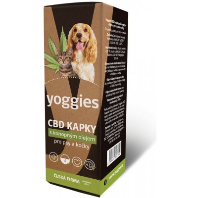 Yoggies CBD kapky 3,2 % olej pro psy a kočky 10 ml