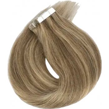 Vlasové PU pásky Tape in na prodlužování vlasů 30cm 14/24 tmavá blond platinová extra