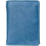 Modrá pánska peněženka z měkké červené kůže s ochranou dat na kartách – Zboží Mobilmania