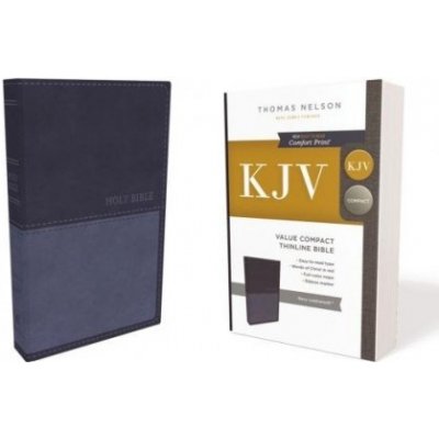 KJV, Value Thinline Bible, Compact, Leathersoft, Blue, Red Letter, Comfort Print