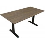 ZLKL Kancelářský stůl 140 x 70 x 2,5 cm černá podnož / ořech deska P00050-8 – Hledejceny.cz