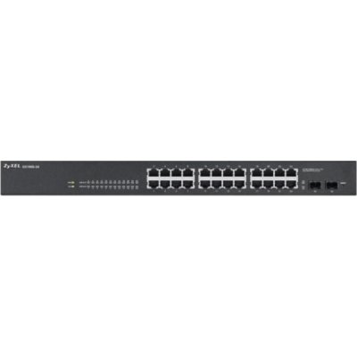 Zyxel GS1900-24 v2 26-port Gigabit Web Smart switch, 24x gigabit RJ45, 2x SFP, fanless