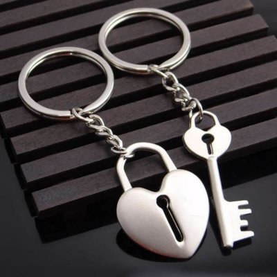 Přívěsek na klíče srdce a klíč