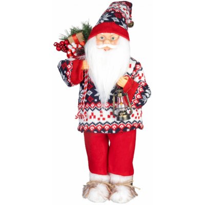 MagicHome Dekorace Vánoce, Santa, se svetrem, 45 cm – Hledejceny.cz
