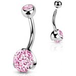 Šperky4U Piercing do pupíku banánek růžová barva BS01054-P – Zboží Dáma