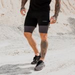 GymBeam pánské šortky 2in1 Black Grey – Zboží Dáma