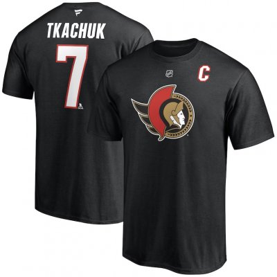 Fanatics pánské tričko Brady Tkachuk #7 Ottawa Senators Authentic Stack Name & Number