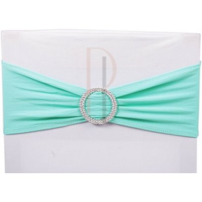 Paris Dekorace Šerpa na židle s ozdobnou sponou mentol – Zboží Dáma
