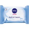 Vlhčený ubrousek Nivea Baby Soft & Cream čisticí ubrousky pro děti 63 ks