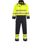 PortWest HI-VIS Bizflame MULTI-NORM FR60 Nehořlavá reflexní kombinéza antistatická HV žlutá/námořní modrá – Sleviste.cz