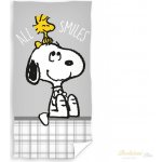 Carbotex Plážová osuška Snoopy a Woodstock All smiles 70 x 140 cm – Sleviste.cz