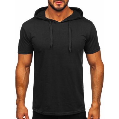 Bolf pánské tričko s kapucí 8T89 černé – Zboží Mobilmania