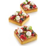 Silikomart Tarte Ring ráfek kulatý forma na tartaletky čtverec 80x80mm – Zboží Dáma