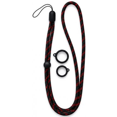 Microcig Šňůrka na krk s 2 silikonovými kroužky black/red – Hledejceny.cz