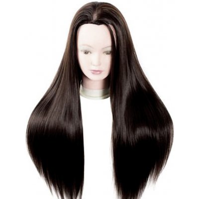 Kanekalon Store Cvičná hlava umělé vlasy délka 60 cm černé – Zboží Mobilmania