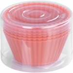 MagicHome Forma na cupcake silikon červená set 6 ks 6,5x6,5x3 cm – Sleviste.cz